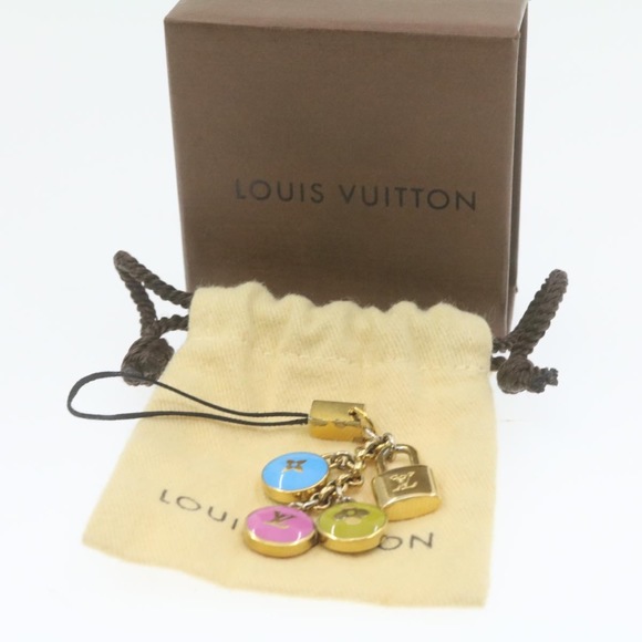 LOUIS VUITTON Monogram Pastille Charm Gold Tone Multicolor M65388 LV Auth am700g - Picture 6 of 6